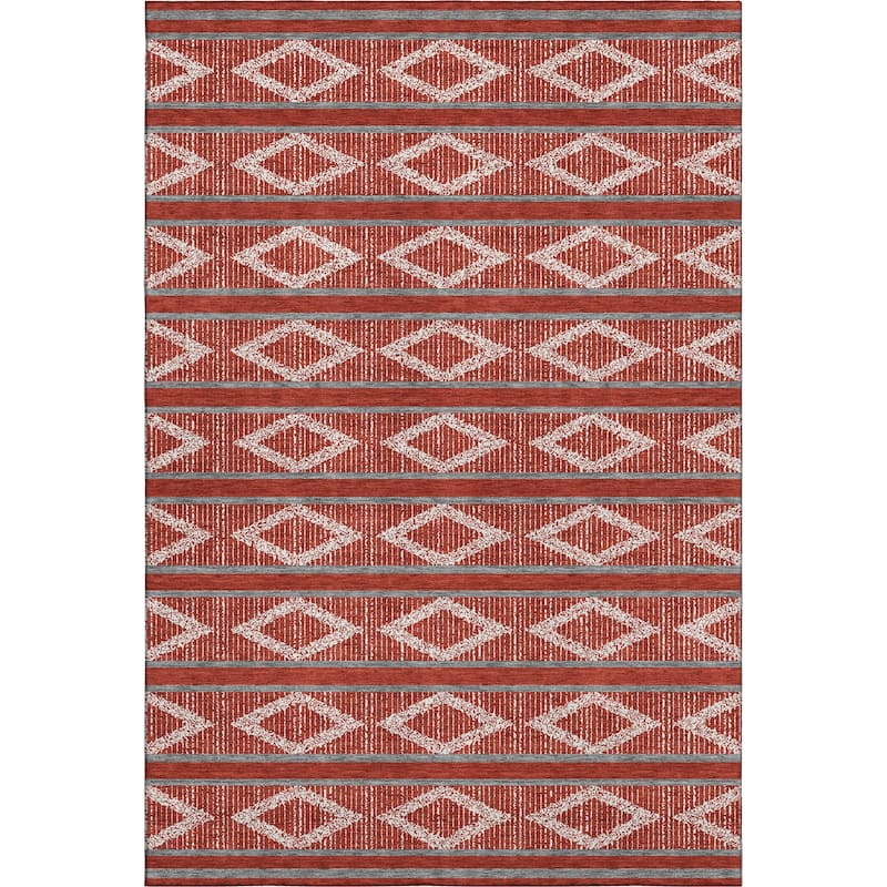 Premium Washable Super Soft Geo Diamonds Mayfield Rug