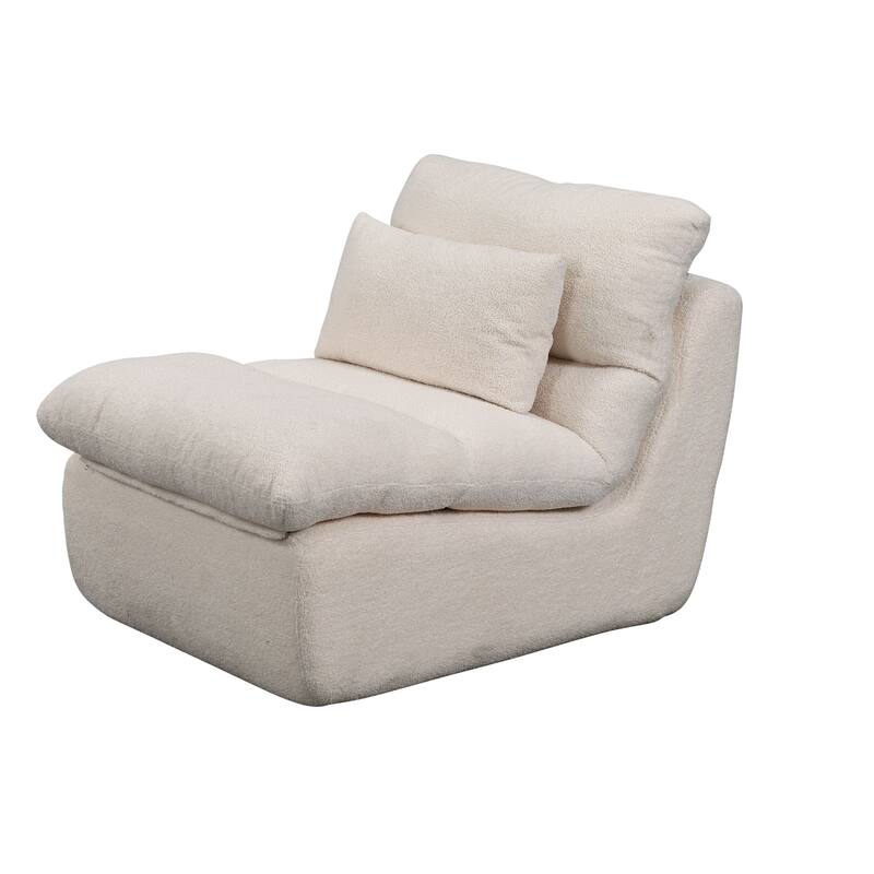 Beige 1-Seating Living Room Sofa Set
