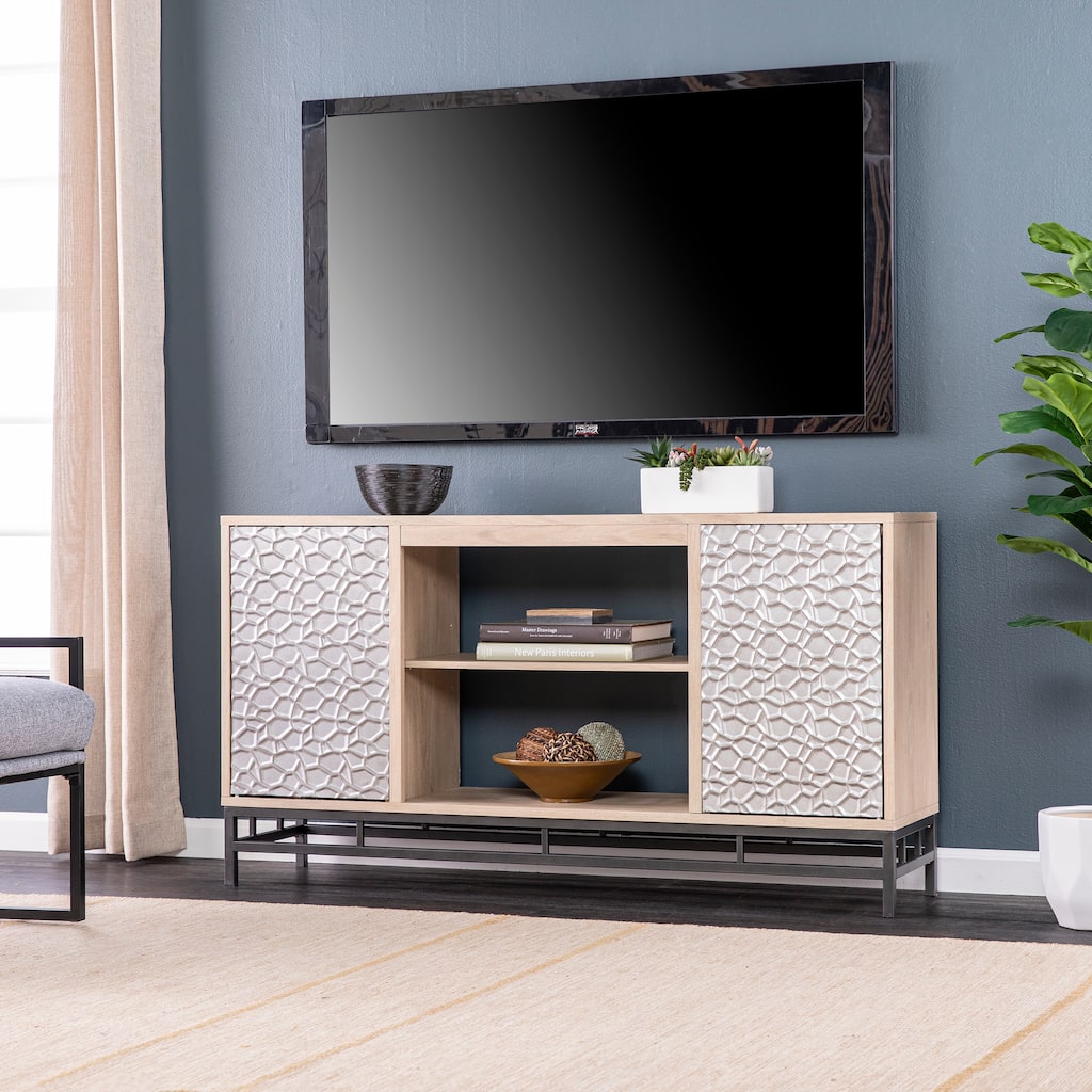 SEI Furniture Hollesborne Media TV Stand w/ Storage for TV's up to 50"