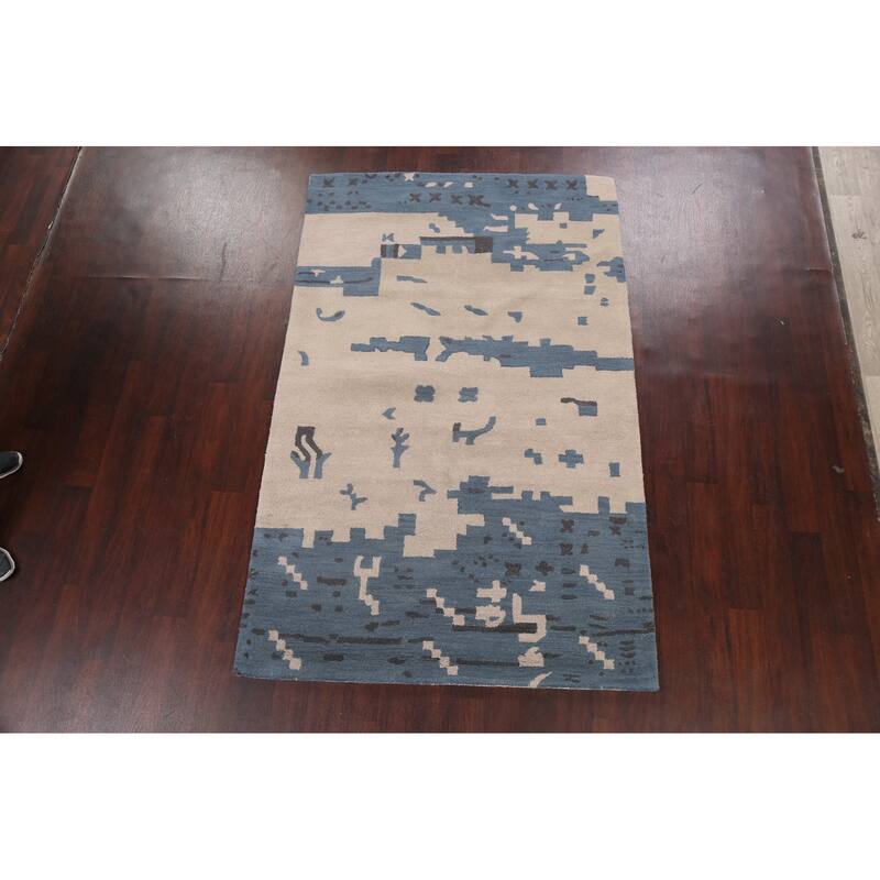Abstract Modern Oriental Wool Area Rug Hand-tufted Decorative Carpet - 5'0" x 8'0"