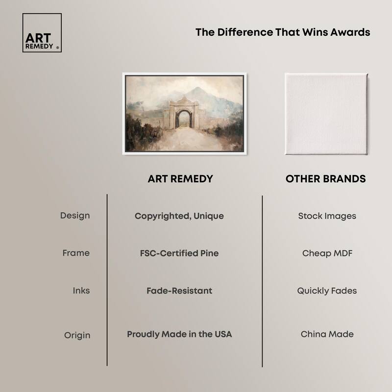 Stone Arch Canvas by Art Remedy