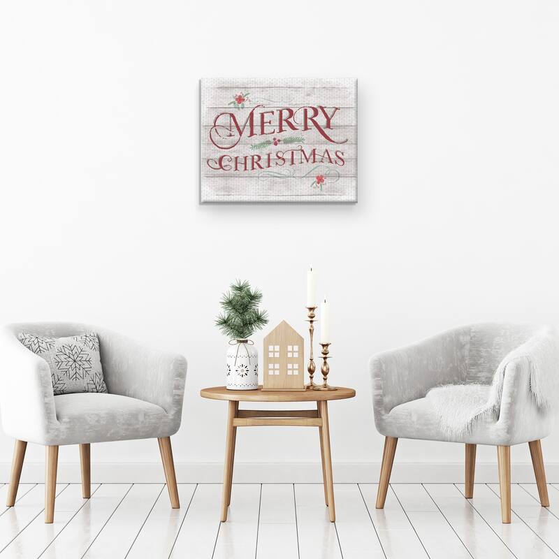 Merry Christmas Canvas Art Print