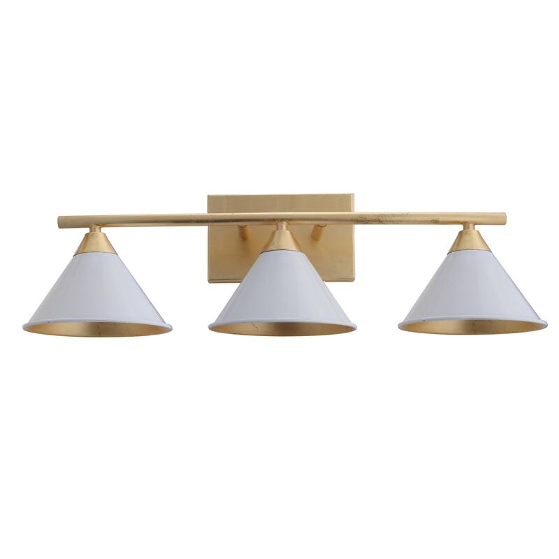 Caleb Metal Vanity, White/Gold by JONATHAN Y