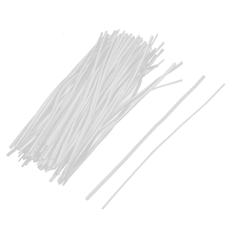 100PCS 100mm x 1.8mm Candy Bags Packaging Twist Cable Tie Fastener - White - 4" x 0.07"(L*W)