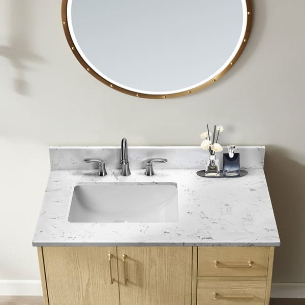 PROOX Cultured Marble Bathroom Vanity Top Backsplash Sidesplash - Bed ...