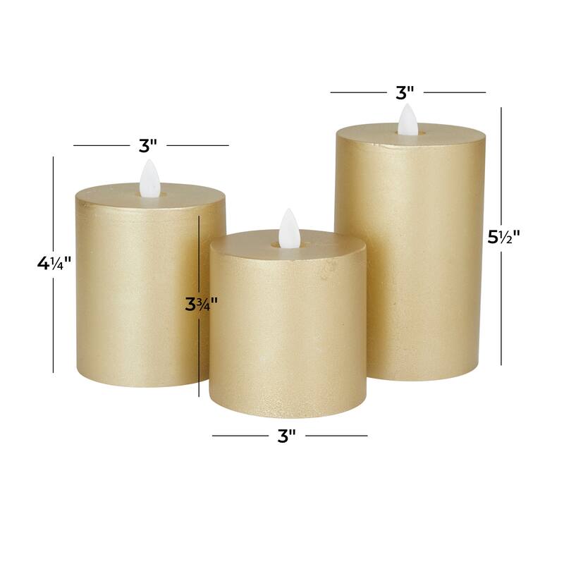 Traditional Flameless Candles (Set of 3)