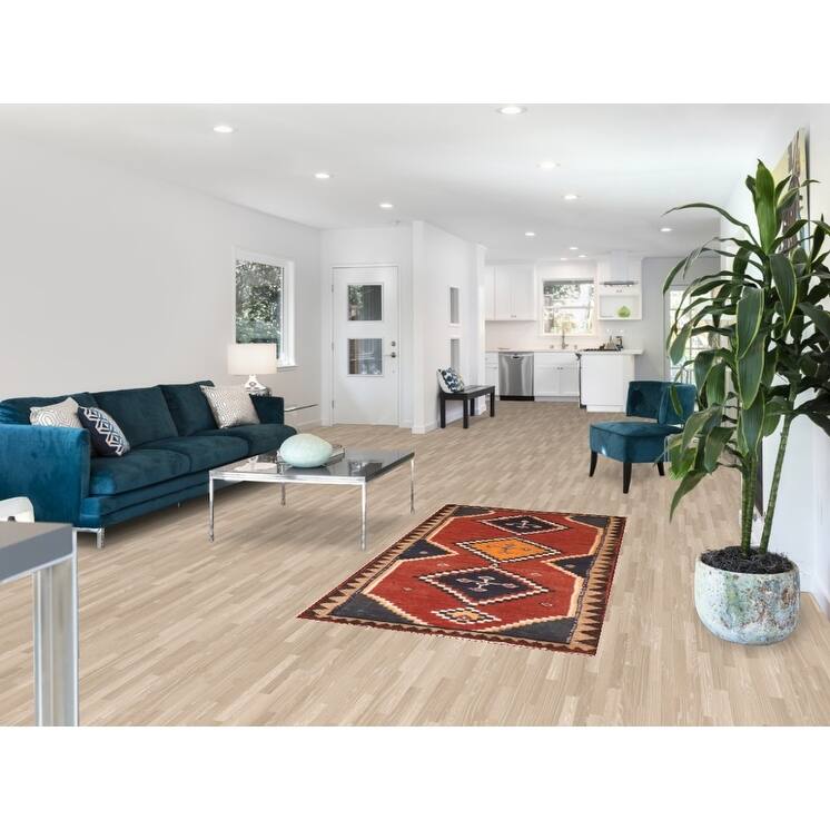 Orange Qashqai Persian Vintage Area Rug Handmade Wool Carpet - 3'3"x 6'1"