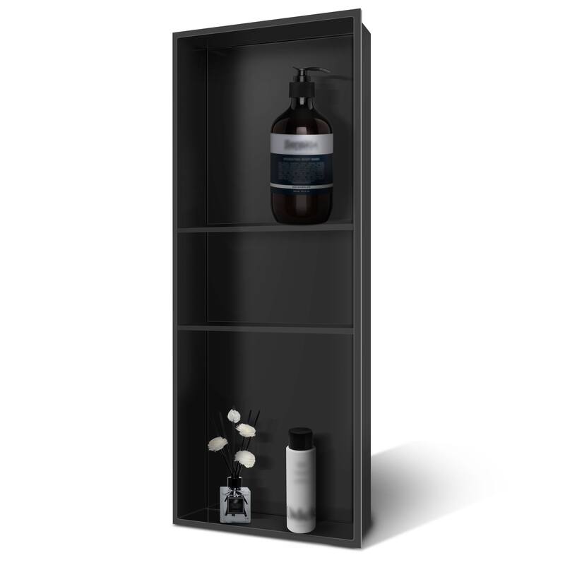 WIZ 12.8-inch W x 30.8-inch H x 4-inch D Stainless Steel Shower Niche