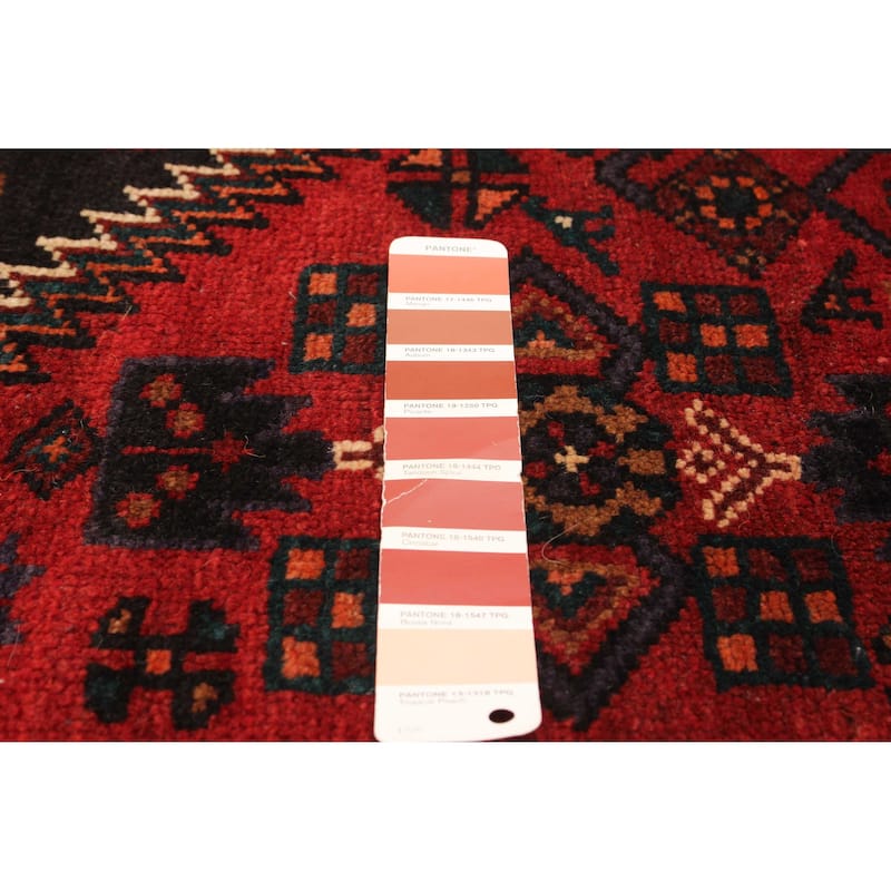 ECARPETGALLERY Hand-knotted Andelz Dark Red Wool Rug - 4' 4" x 7'