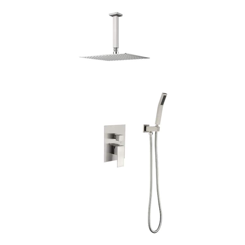16" Shower Head System Ceiling Mounted Shower - Brushed Nickel
