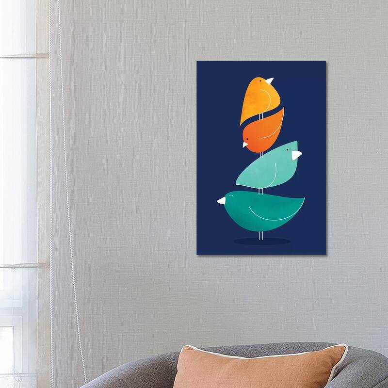 iCanvas "Bird Stack I" by Modern Tropical Canvas Print - 26x18x1.5