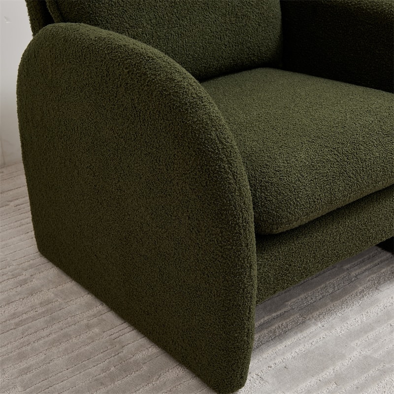 Modern Sherpa Upholstered Accent Chair, Stylish and Ergonomic Design