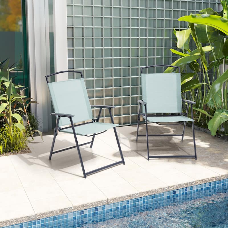 Pellebant Patio Portable Folding Chairs Outdoor Dining Chairs
