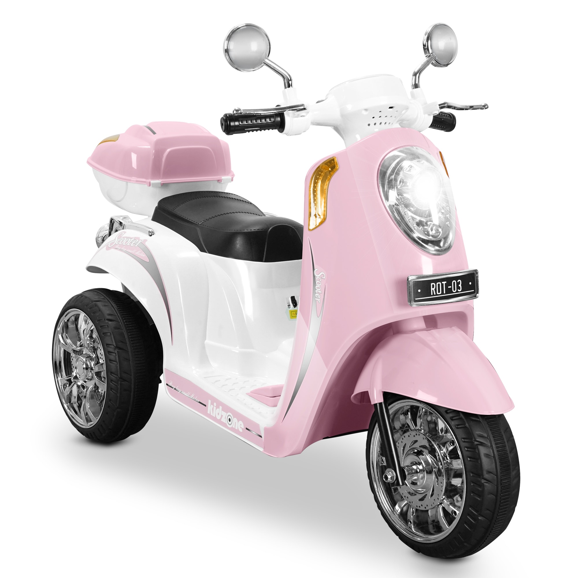 Kidzone 6V Kids Ride On Scooter Electric 3 Wheel Bicycle Light Pink On Sale Bed Bath Beyond 39503084