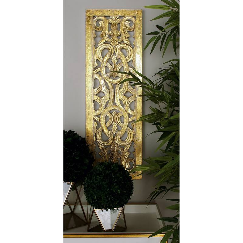 MDF Traditional Wall Decor Floral and botanical 36 x 12 x 1w
