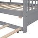 preview thumbnail 7 of 18, Wooden Twin Size House Bed with Trundle, Modern Design for Kids with Storage Shelf, Gray