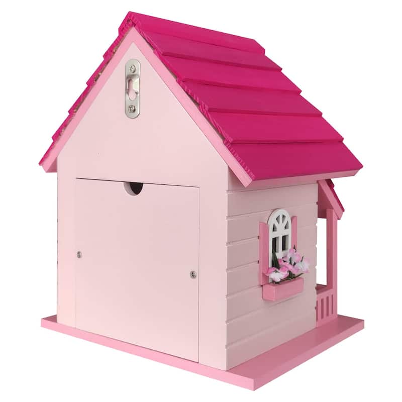 Home Bazaar 8.75" x 6" x 7.5" Kitty Cottage Birdhouse - Green