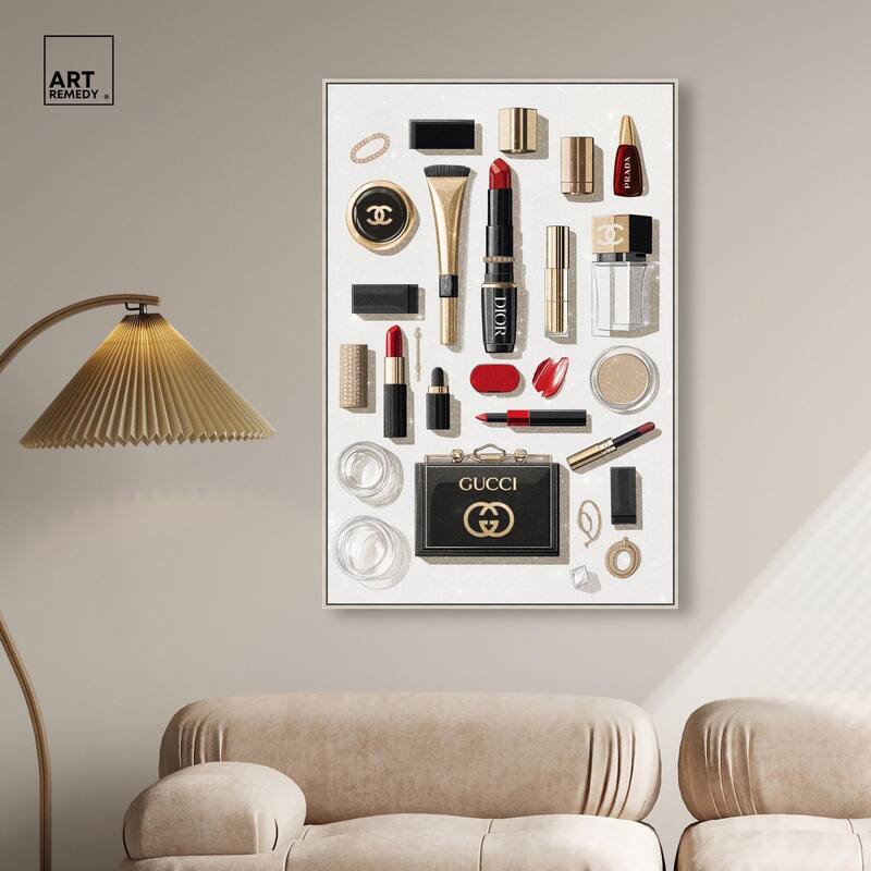 Luxury Makeup Collection II Canvas by Art Remedy