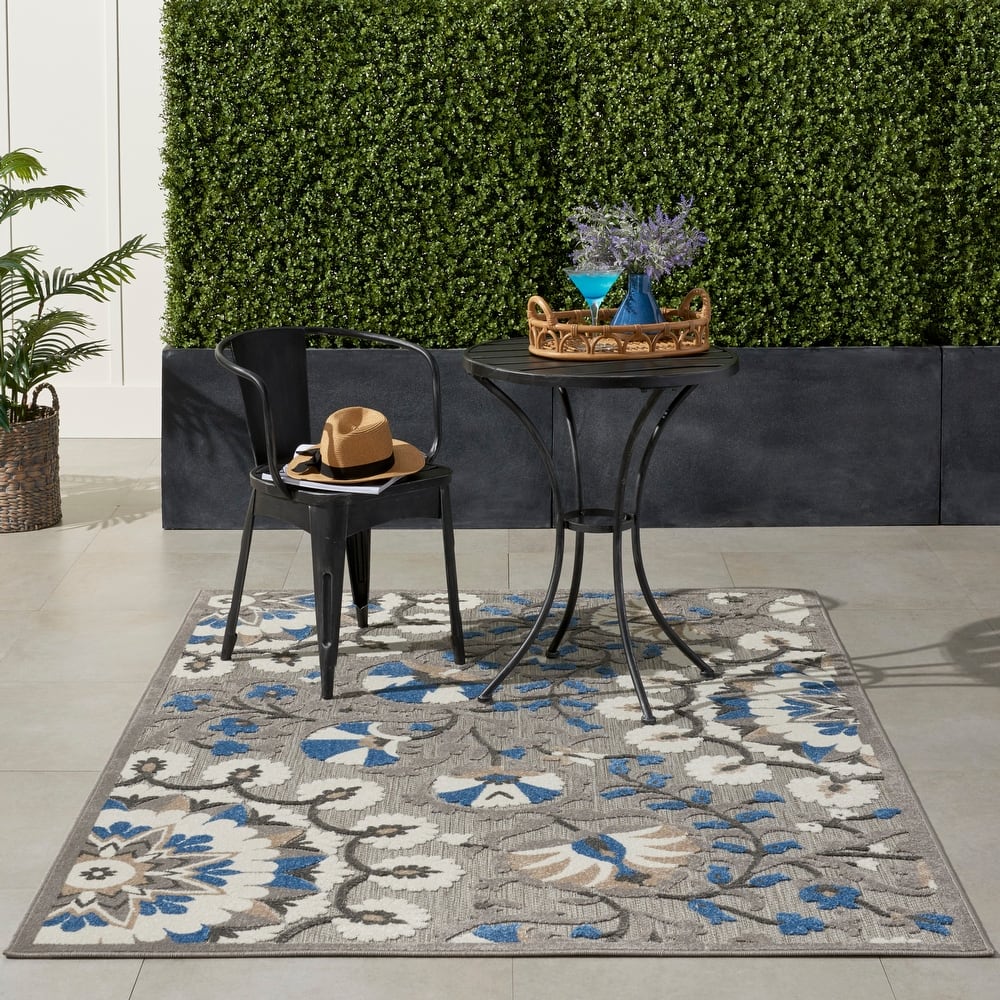 Nourison Aloha Modern Multicolor Floral Botanical Area Rug