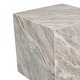 preview thumbnail 7 of 32, Felix Minimalist Marble Cube End Table, Stone Square Block Side Table, Solid Living Room Accent Pedestal