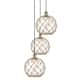 Option Black Antique Brass / Clear Glass with Brown Rope