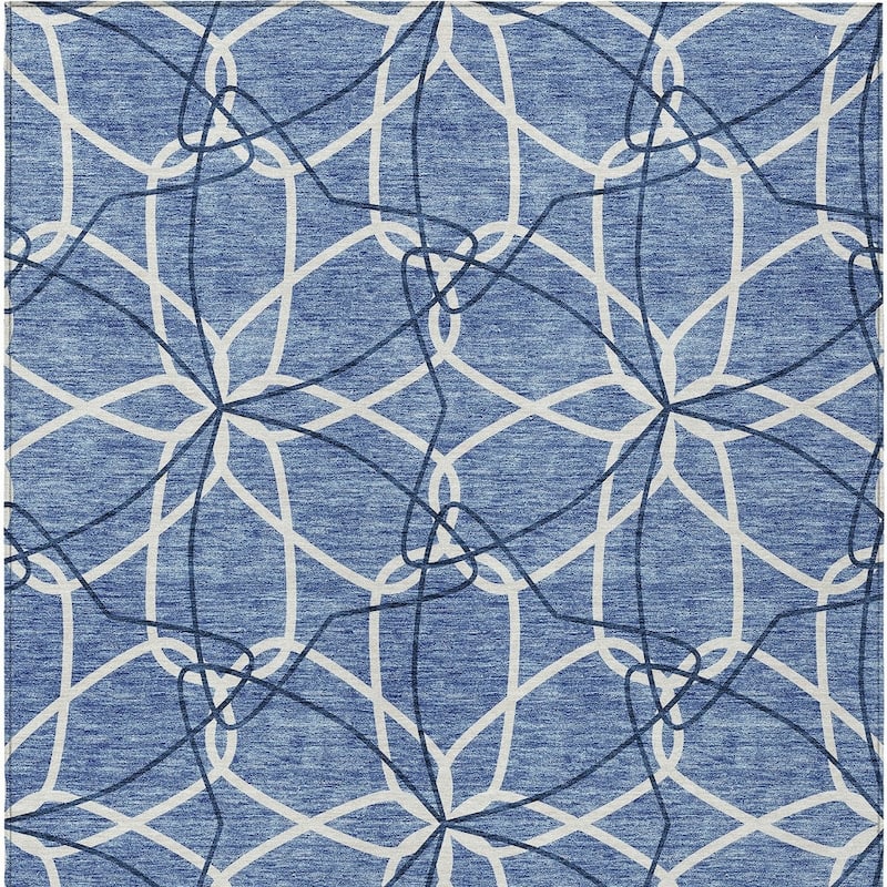 HomeRoots Geometric Modern Rectangle Outdoor Rug
