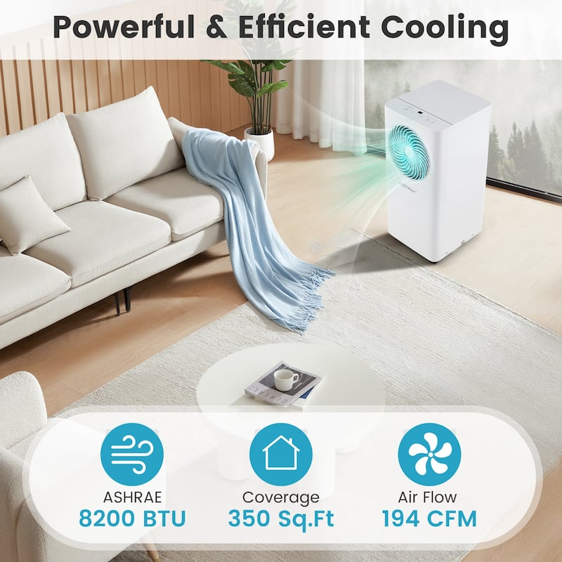 Costway 8200 BTU Portable Air Conditioner 3-in-1 Floor AC Unit with - See Details