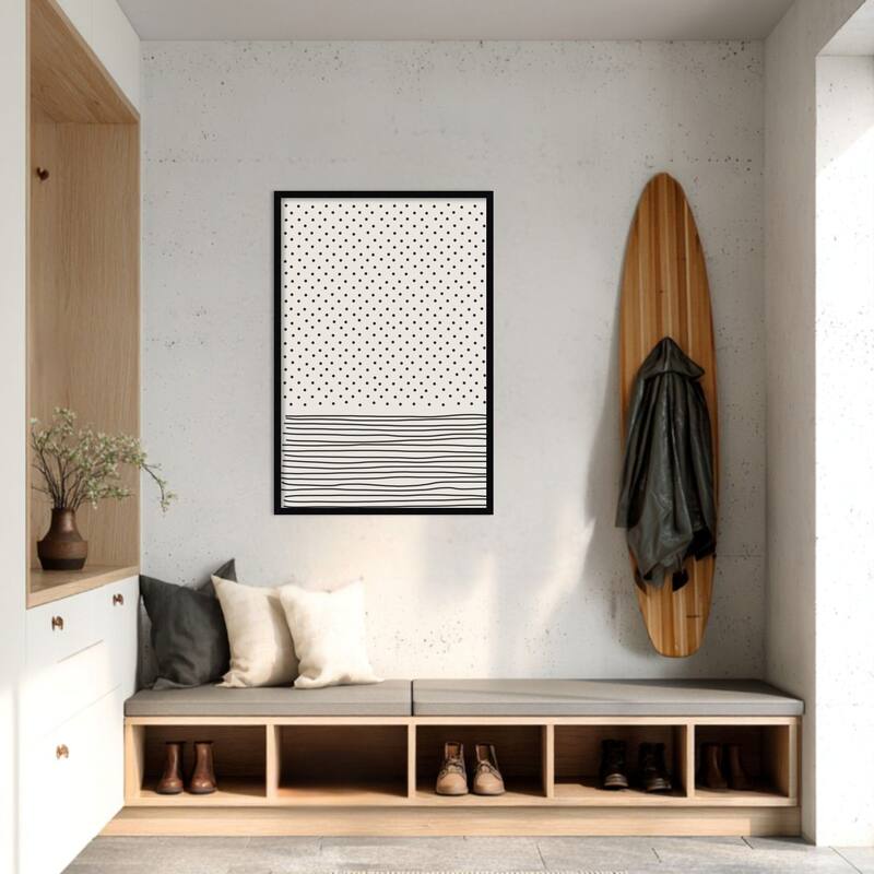 Amanti Art Framed Fabric Pinboard Minimal Line Vibes #1 by Jay Stanley Printed Bulletin Board