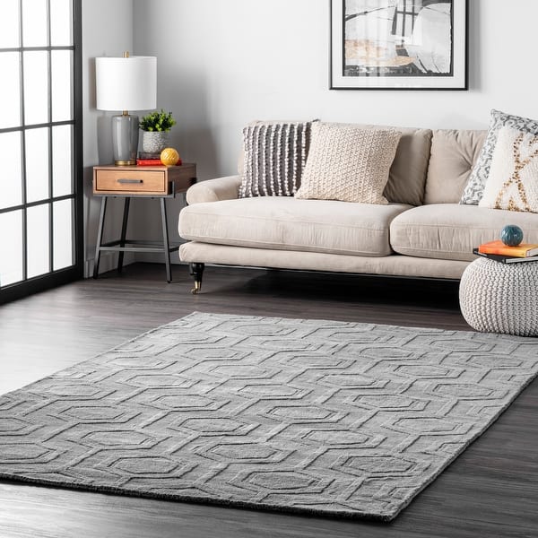 slide 2 of 26, Nuloom Hand Woven Ambrose Area Rug 3' x 5' - Gray