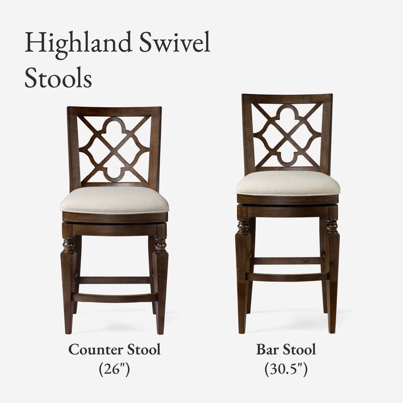 Maven Lane 31" Highland Swivel Bar Height Kitchen Stool