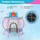 preview thumbnail 3 of 8, Gymax 48'' Kids Trampoline Indoor & Outdoor Pumpkin Trampoline - Pink, Light Blue