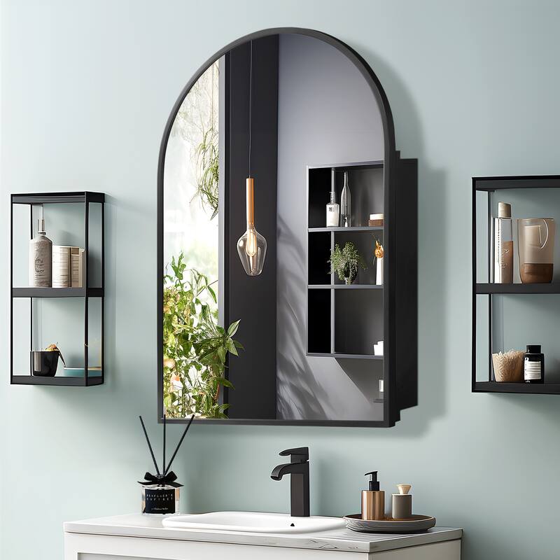 Multifunctional Wall-Mounted Mirrored Cabinet
