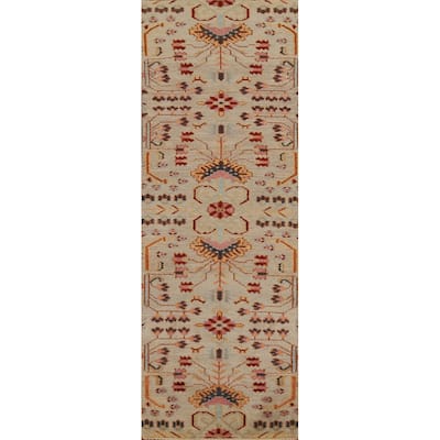 Kazak Indian Runner Rug Handmade Wool Carpet - 2'7"x 9'6"