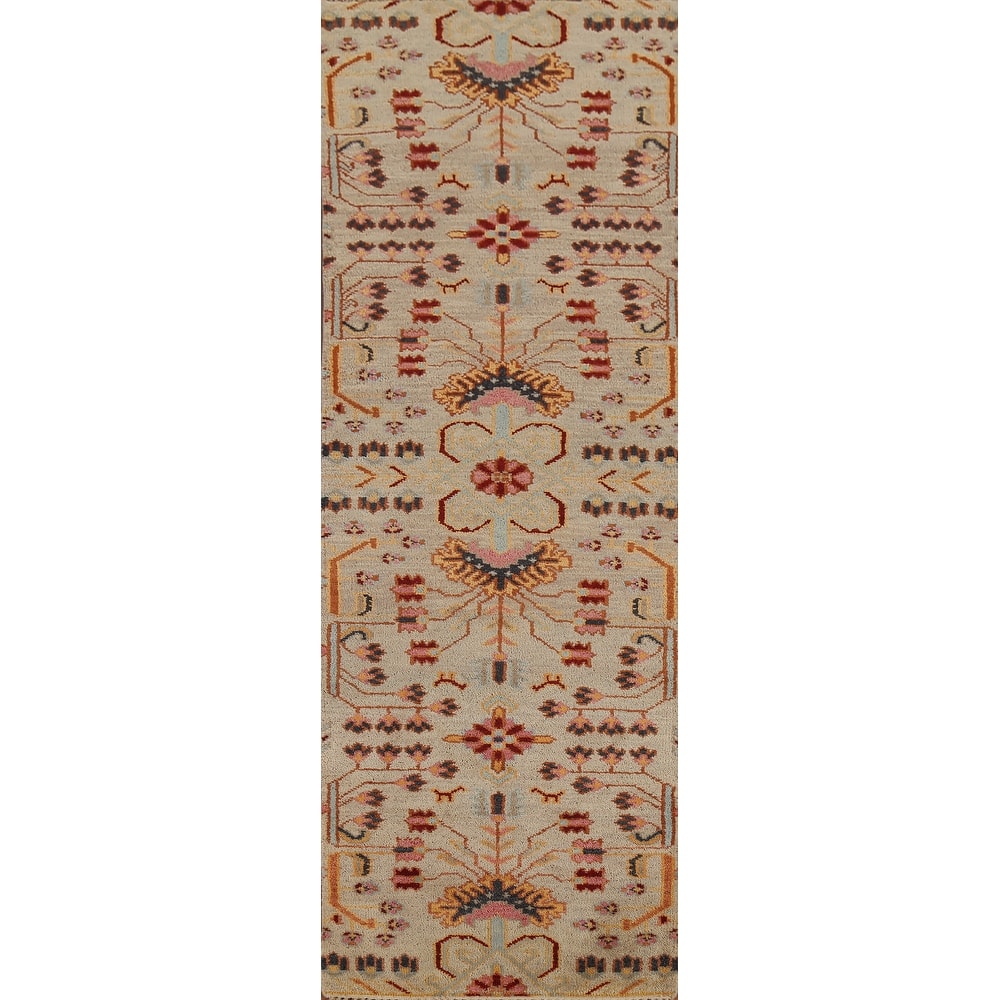 Kazak Indian Runner Rug Handmade Wool Carpet - 2'7"x 9'6"