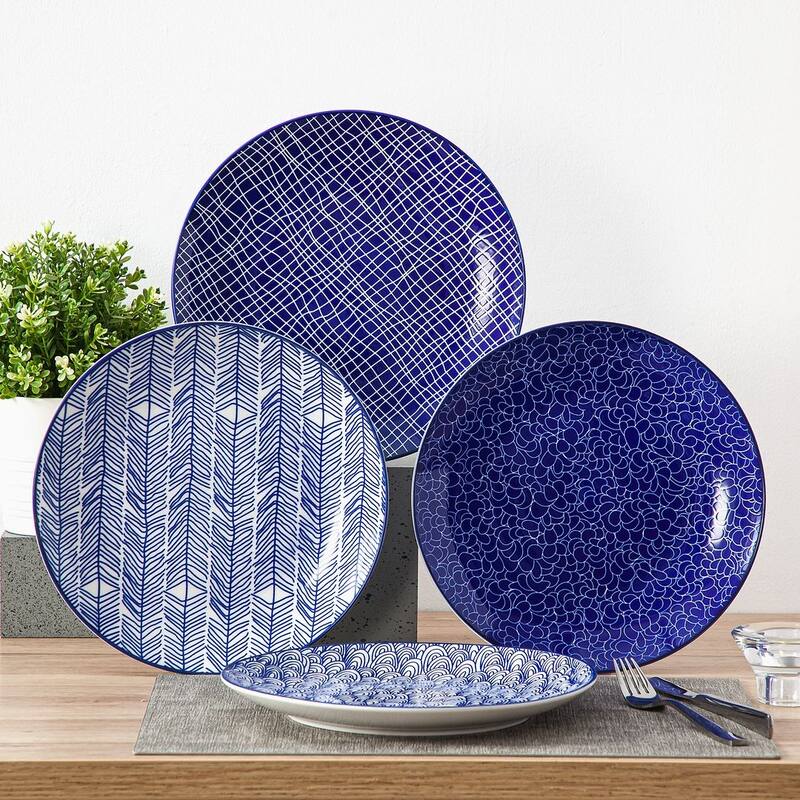 vancasso Macaron 4-Piece Multi-Color Dinner Plates Dessert Soup Plates