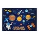 preview thumbnail 2 of 2, Gertmenian Educational Solar System Polypropylene Non-Slip Easy Care Digital Printed Youth Area Rug 6'6" x 9'6" - 6'6"x9'6"