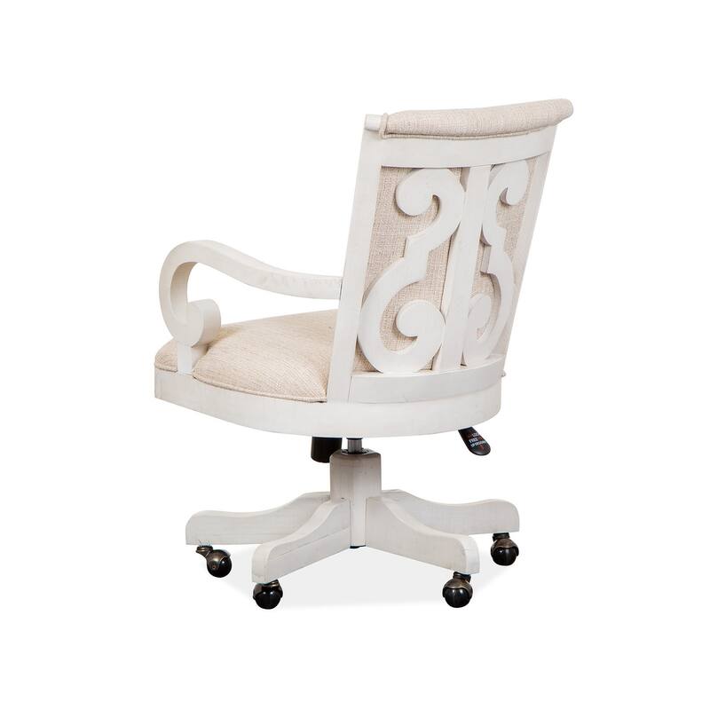 Magnussen Home Bronwyn Alabaster Fully Upholstered Swivel Chair - 22.5''W x 26.16''D x 36.25''H