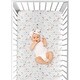 preview thumbnail 4 of 4, Sweet Jojo Designs Pink, Grey and Gold Unicorn Collection Fitted Crib Sheet