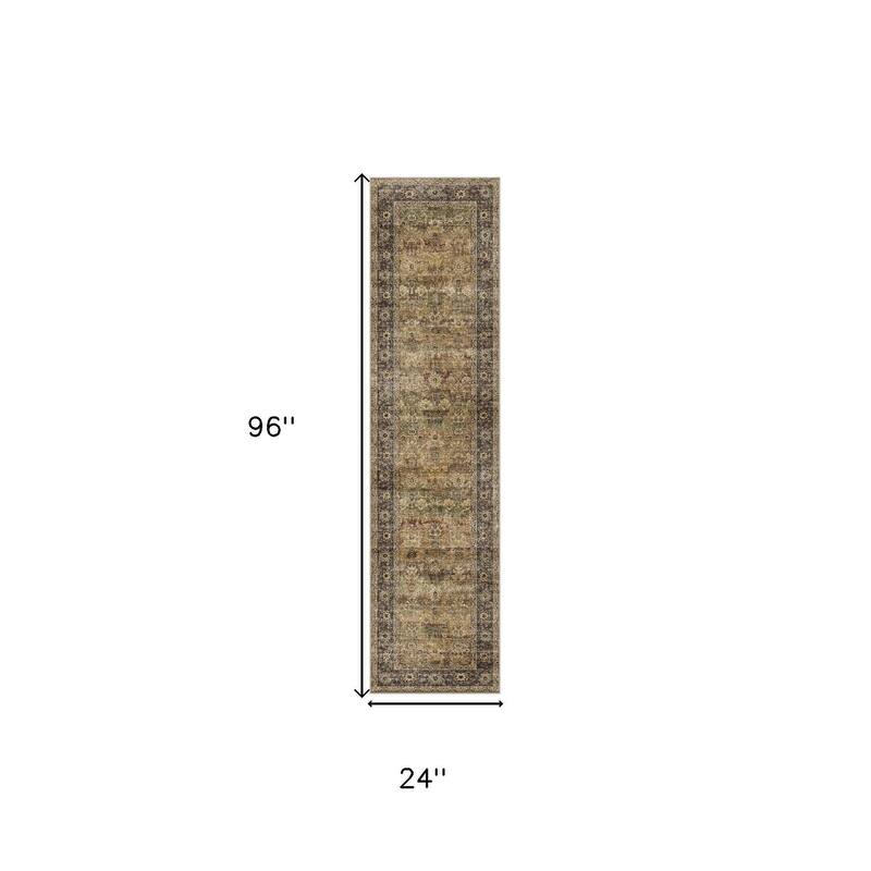 HomeRoots Floral Medallion Traditional Rectangle Area Rug