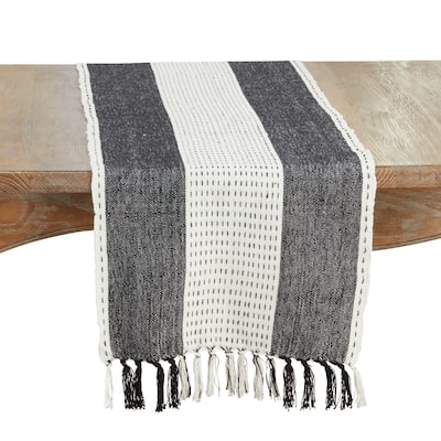 Stitched Banded Table Runner - 16"x72"