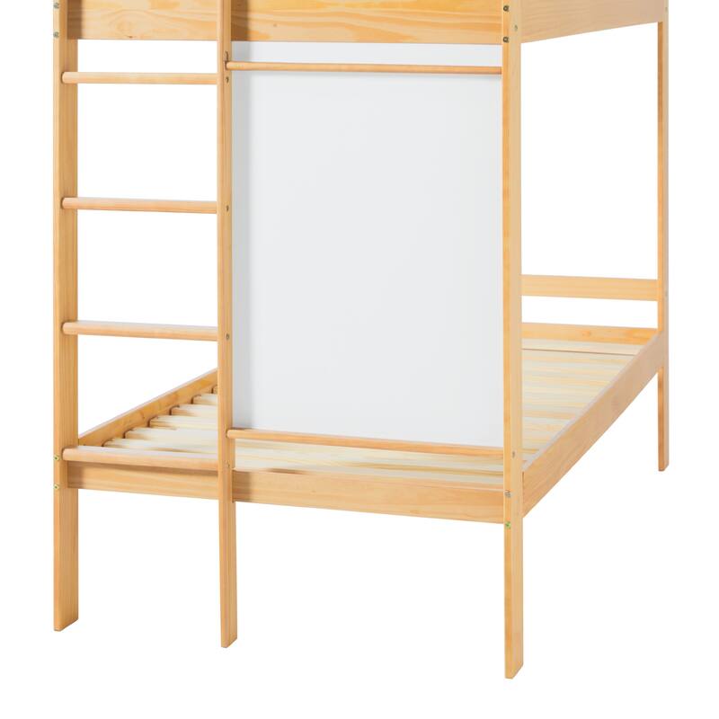 Walker Edison Twin over Twin Bunk Bed with Ladder