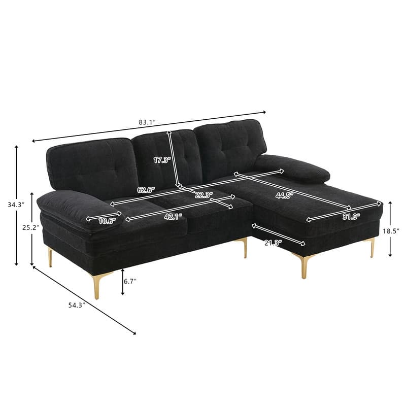 Three-Seat Simple And Stylish Indoor Modular Sofa