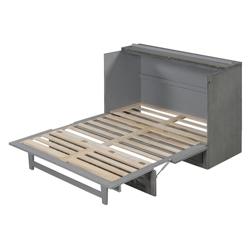 Full Size Modern Murphy Bed with Storage Drawers