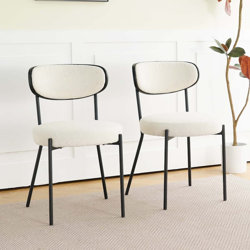 Boucle Kitchen Dining Chair ,Kitchen Dining Room and living room (set of 2)