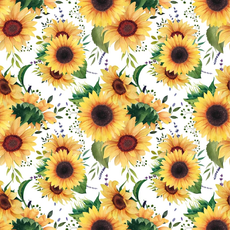Bella Sunflower Removable Wallpaper - 24'' inch x 10'ft - 24'' inch x 10'ft - Green