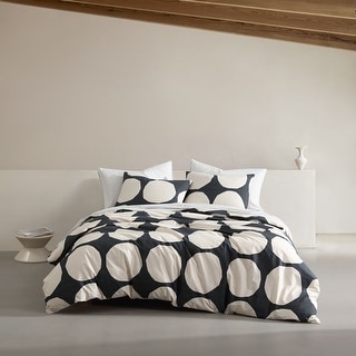 Marimekko Kivet Grey Cotton Duvet Cover Set - Bed Bath
