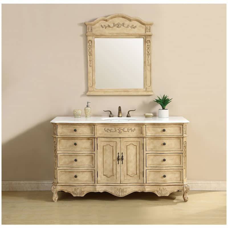 Elegant Lighting VF10160-VW Danville 60" Free Standing Single Basin