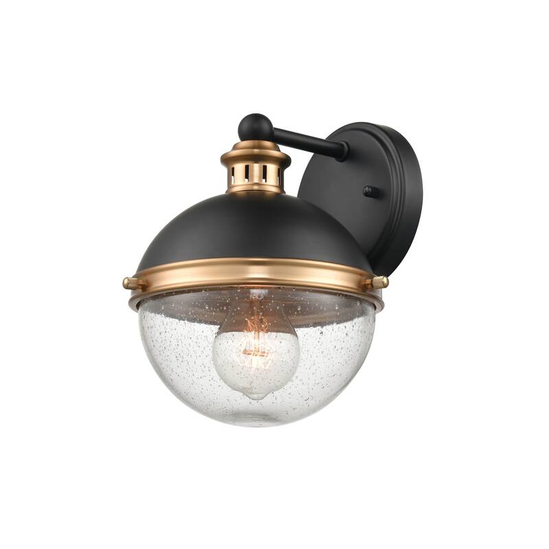 Millennium Lighting Ellmira 1 Light Wall Sconce in Matte Black/ Aged Brass - 26