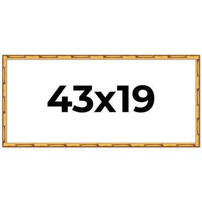 43x19 Frame Gold Bamboo Picture Frame Modern Photo Frame Includes UV Acrylic Shatter Guard Front Acid Free Foam Backing Board