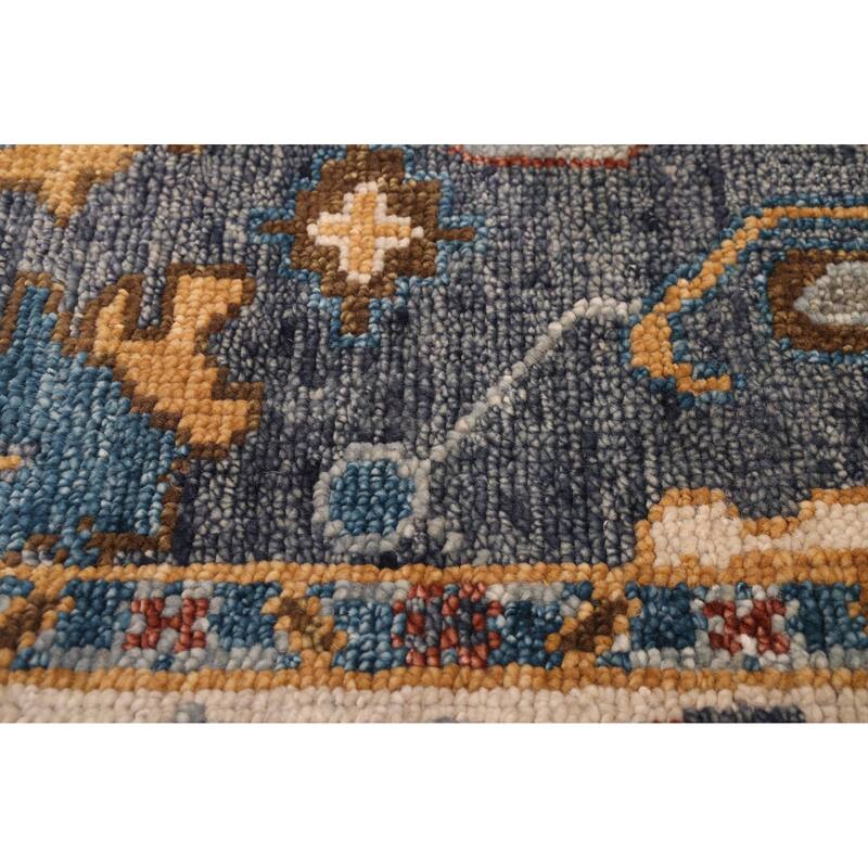 ECARPETGALLERY Hand-knotted Jules Serapi Navy Wool Rug - 6'0 x 8'11